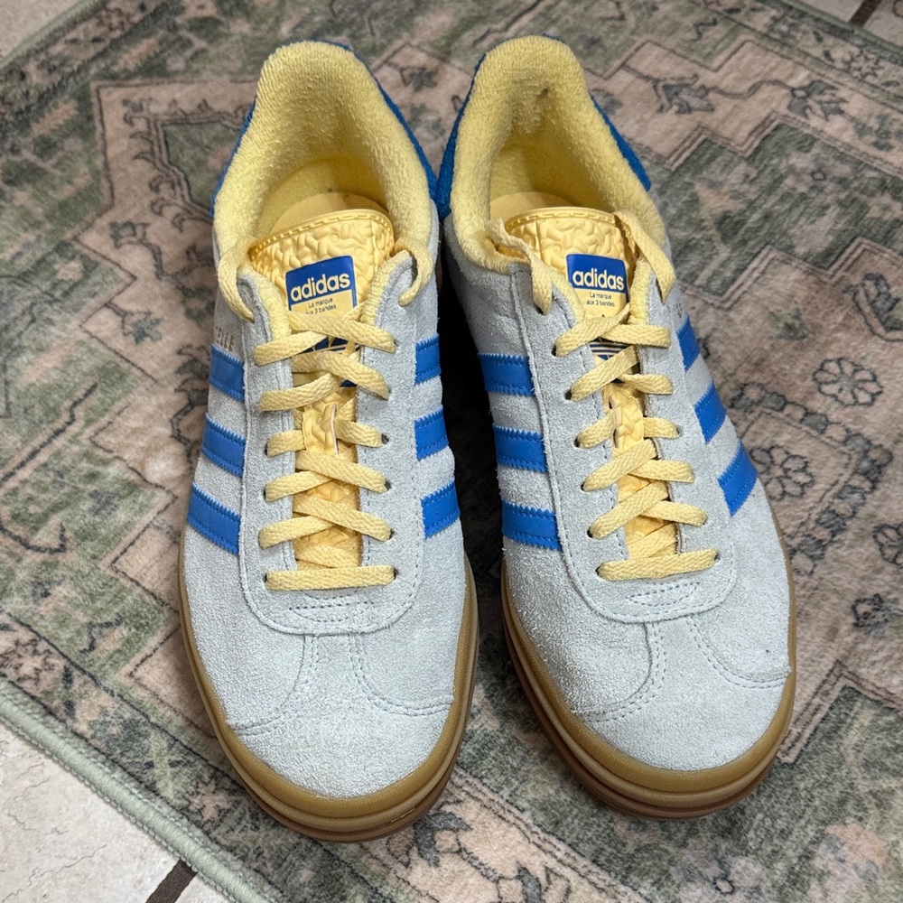 Adidas platform Gazelle women’s  Light blue and Yellow Sneakers